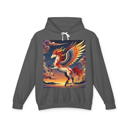 Flame-Winged Horse at Sunset Hoodie
