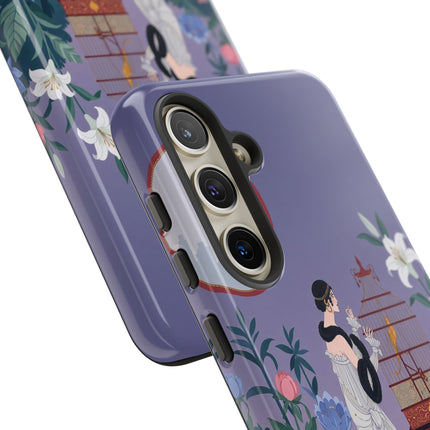🌸🐦 The Lady Of The Garden Birdcage Phone Case – Art Deco Floral Elegance