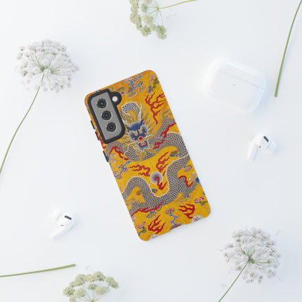Majestic Dragon Regalia – Imperial 12-Symbol Robe Phone Cases