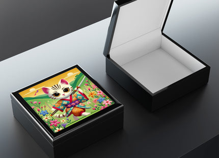 Samurai Kitten Jewelry Box