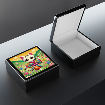 Samurai Kitten Jewelry Box