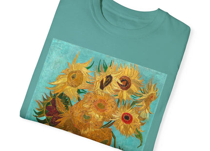 Vase with Twelve Sunflowers by Vincent van Gogh Unisex Garment-Dyed T-shirt