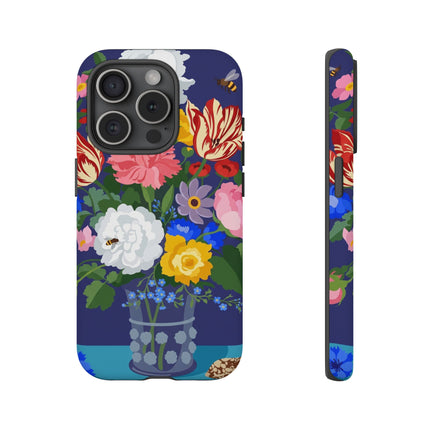 Midnight Floral Bouquet Phone Case – Vibrant Blooms & Enchanted Garden