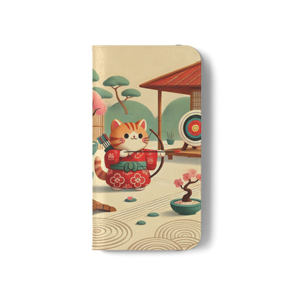 🏹🌸 Archer Kitten in the Zen Garden Flip Case – Focus, Whimsy & Zen Balance