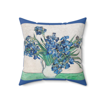 Irises by Vincent Van Gogh Spun Polyester Square Pillow