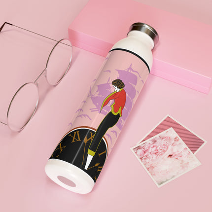 Woman Waiting for her Beloved at 1:59 by Kobayashi Kaichi Slim Water Bottle