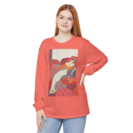 Les Coussins by Georges Lepape Garment-dyed Long Sleeve T-Shirt