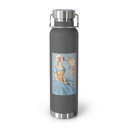The Enchanting Painter: A Fairy's Artistic Touch Copper Vacuum Insulated Bottle, 22oz