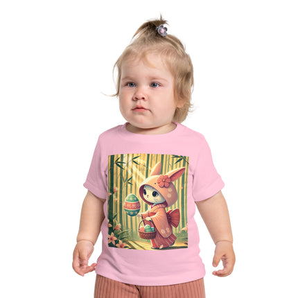 Geisha Kitten’s Easter Stroll Baby Short Sleeve T-Shirt