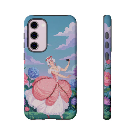 🎭🌸 The Lady Of The Secret Masquerade Phone Case – Art Deco Garden Fantasy