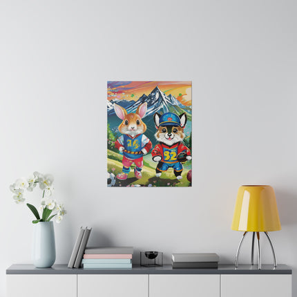 Animal Athletes Matte Canvas, Stretched, 0.75"