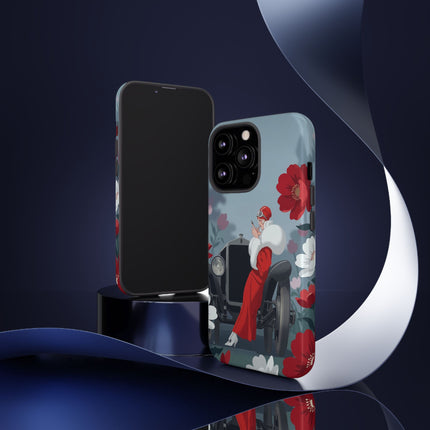 🚗🌺 The Lady Of The Grand Touring Car Phone Case – Art Deco Motoring Elegance