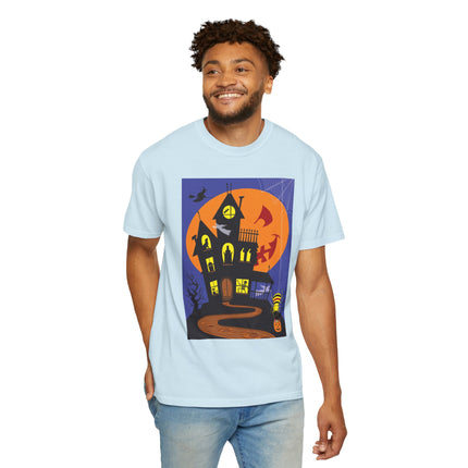 Halloween Night at the Haunted House Unisex Garment-Dyed T-shirt