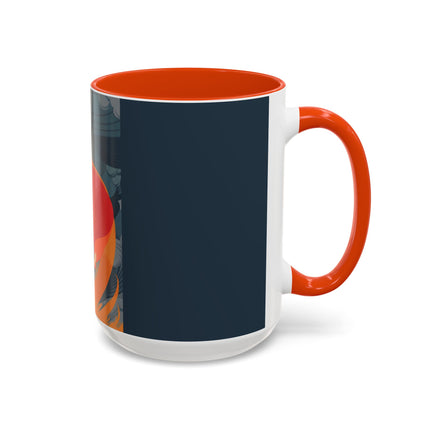Flame of the Tempest Colorful Mugs – Fiery Storm & Dramatic Elegance