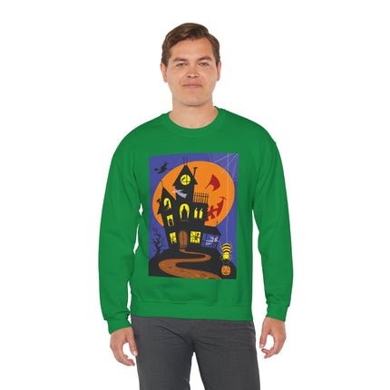 Halloween Night at the Haunted House Unisex Heavy Blend™ Crewneck Sweatshirt
