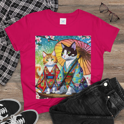 Kimono Kitties Cotton Tee