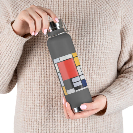 Composition with Red, Yellow, Blue, and Black by Piet Mondrian Copper Vacuum Insulated Bottle, 22oz