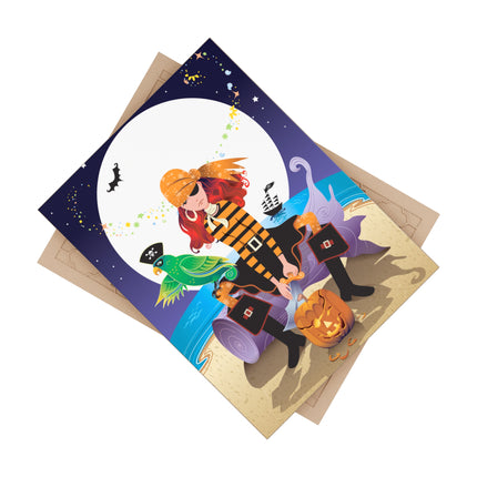 Moonlit Pirate Halloween Ceramic Tile