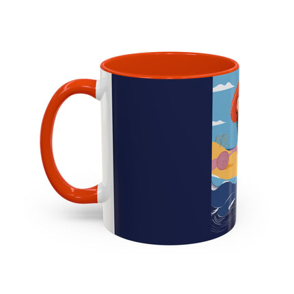 Beachside Promenade Colorful Mugs – Chic Summer Stroll & Coastal Glamour