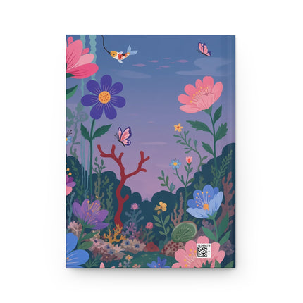 🐠🌸 The Lady Of The Enchanted Aquarium Hardcover Journal – Art Deco Underwater Elegance