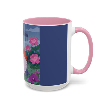 The Lady Of The Garden Tea Party Colorful Mugs – Art Deco Floral Elegance