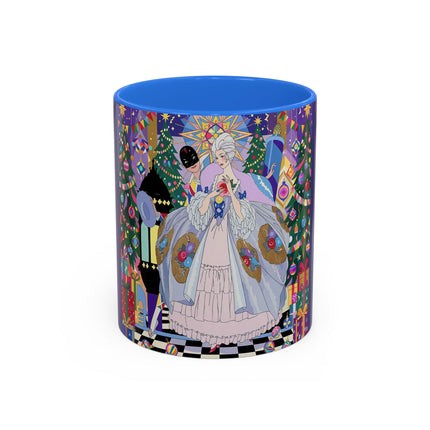 🎄✨ The Lady Of The Christmas Ornament Colorful Mug – Art Deco Holiday Fantasy