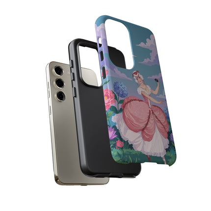 🎭🌸 The Lady Of The Secret Masquerade Phone Case – Art Deco Garden Fantasy