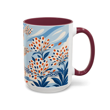 🌼🧡 The Polka Dot Wind Dancer Colorful Mug – Art Deco Fashion Whimsy