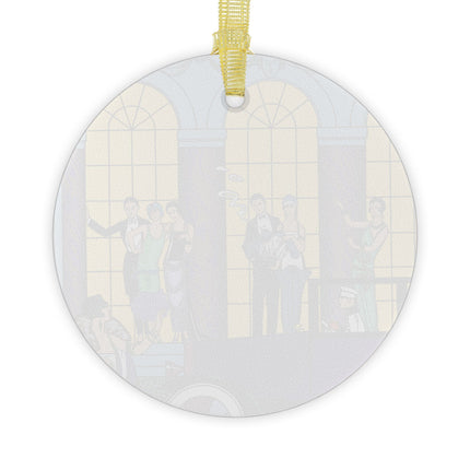 Au Revoir by George Barbier Glass Ornament