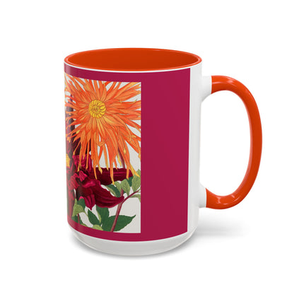 Dahlia Flower by Tanigami Kônan Colorful Mugs (11oz, 15oz)