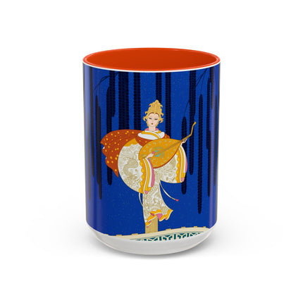 Celestial Melody Colorful Mug (11oz, 15oz) – Musical Grace, Starlit Beauty & Art Deco Elegance