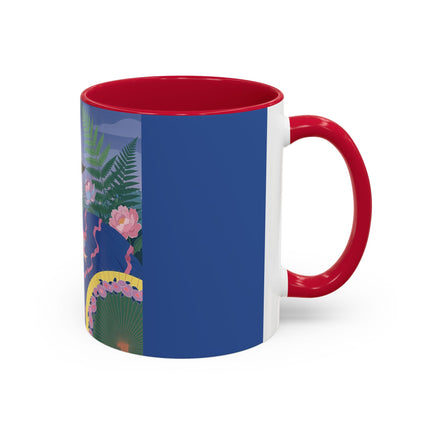The Lady Of The Garden Stroll Colorful Mugs – Art Deco Botanical Elegance