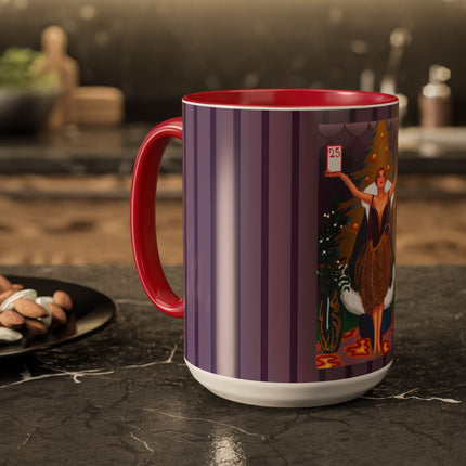 Countdown to Christmas Elegance Colorful Mugs (11oz, 15oz)