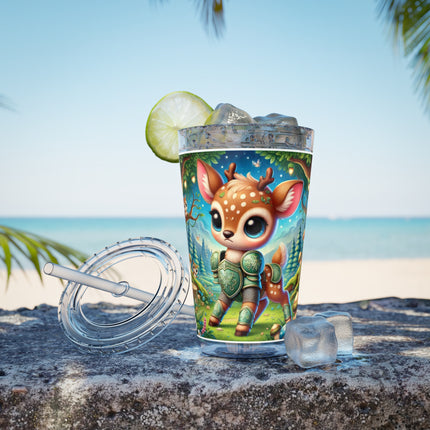 Fawn Defender Sunsplash Tumbler with Straw, 16oz