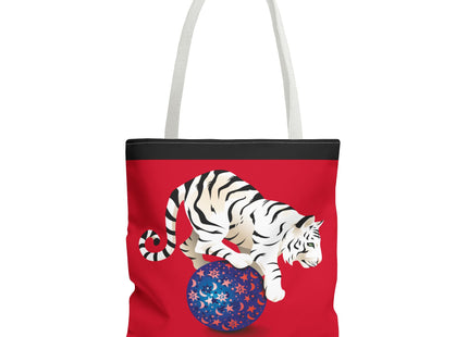Majestic White Tiger on a Celestial Journey Tote Bag (AOP)