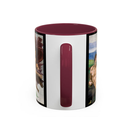The Creation of Adam by Michelangelo Buonarroti Colorful Mugs (11oz, 15oz)