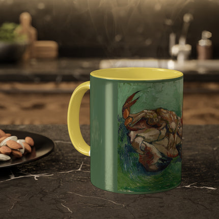 Crab on its Back by Vincent Van Gogh Colorful Mugs, 11oz