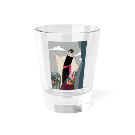 Rainbow Reverie Shot Glass – Elegant Renewal & Serene Beauty