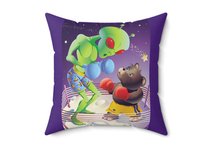 Cosmic Clash Spun Polyester Square Pillow