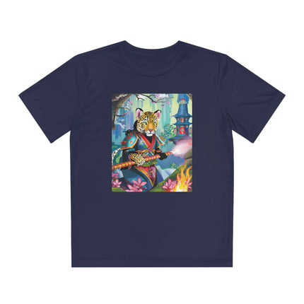 Cyberpunk Leopard Youth Competitor Tee