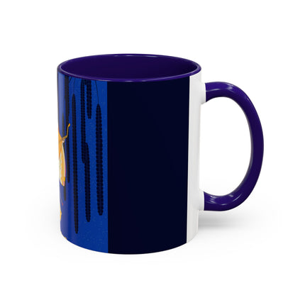 Celestial Melody Colorful Mug (11oz, 15oz) – Musical Grace, Starlit Beauty & Art Deco Elegance