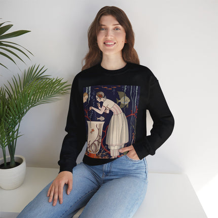 L'Etourdissant Petit Poisson (The Dazzling Little Fish) by George Barbier Heavy Blend™ Crewneck Sweatshirt