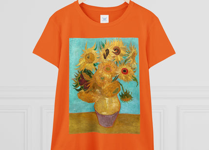 Vase with Twelve Sunflowers by Vincent van Gogh Women's Midweight Cotton Tee