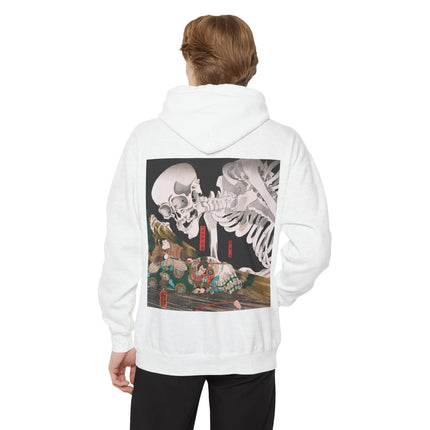 Mitsukuni Defying the Skeleton Spectre by Utagawa Kuniyoshi Unisex Garment-Dyed Hoodie