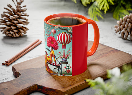 Reading in a Painted Garden Colorful Mugs (11oz, 15oz)