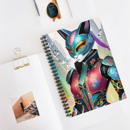Cyberpunk Chic Spiral Notebook - Ruled Line