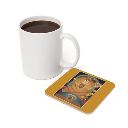 Gemini Zodiac Design – June & Pearl, Alexandrite | Cork Back Coaster