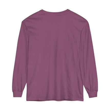Woman with Origami Crane Garment-dyed Long Sleeve T-Shirt