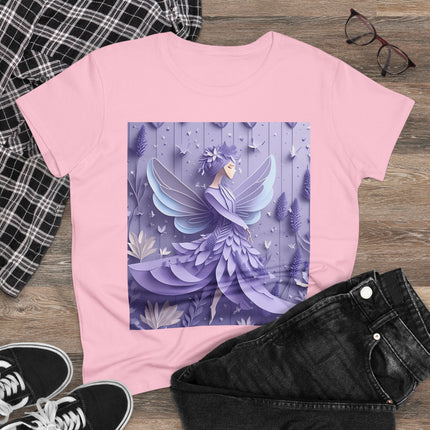 Lavender Fairy Women's Midweight Cotton Tee
