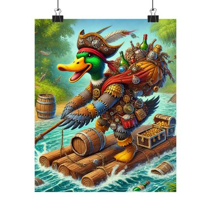 🦆🗺️ The Daring Drake Matte Vertical Poster – Adventure, Freedom & Mythic Storytelling